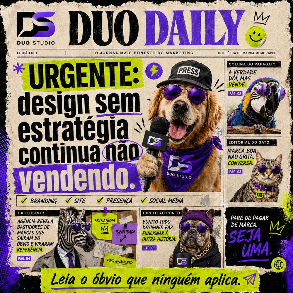 Arte da Duo Studio — Duo Daily: design sem estratégia continua não vendendo.