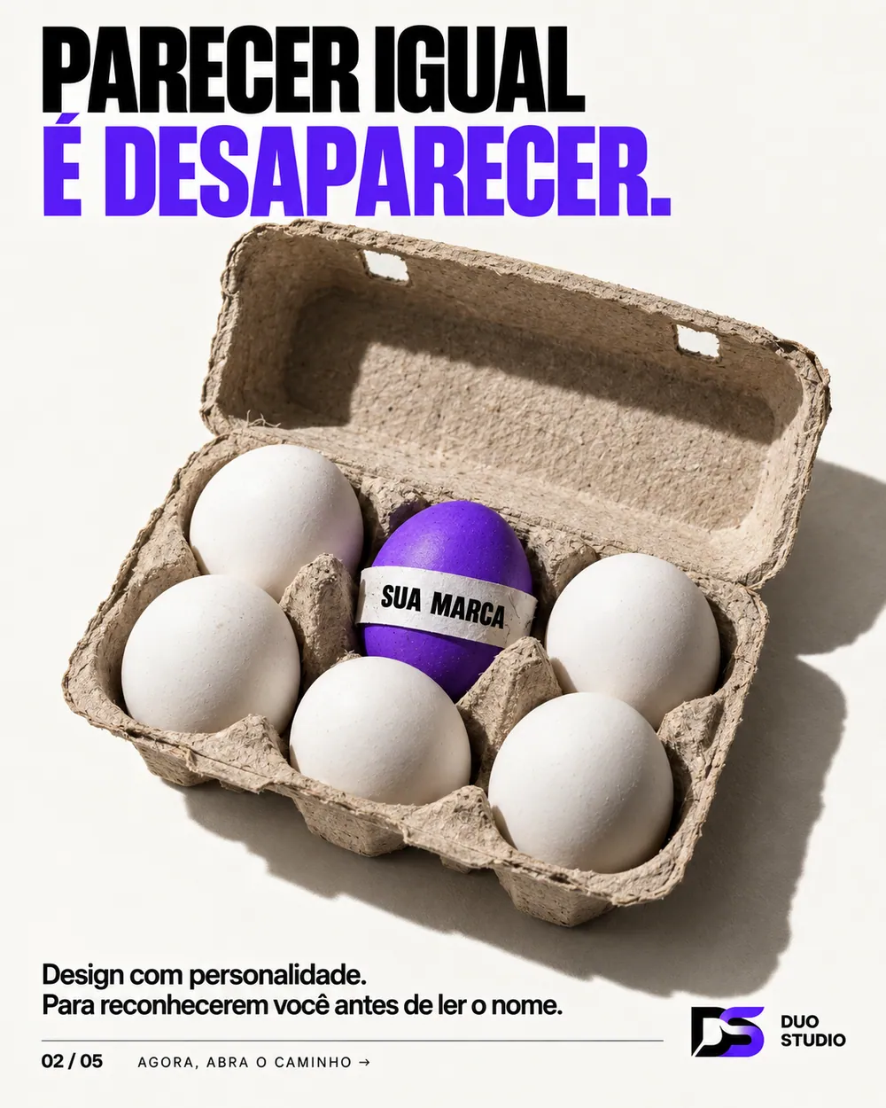 Arte da Duo Studio — Parecer igual é desaparecer.