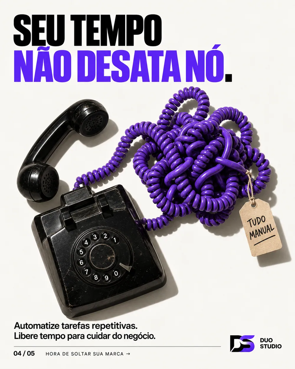 Arte da Duo Studio — Seu tempo não desata nó.