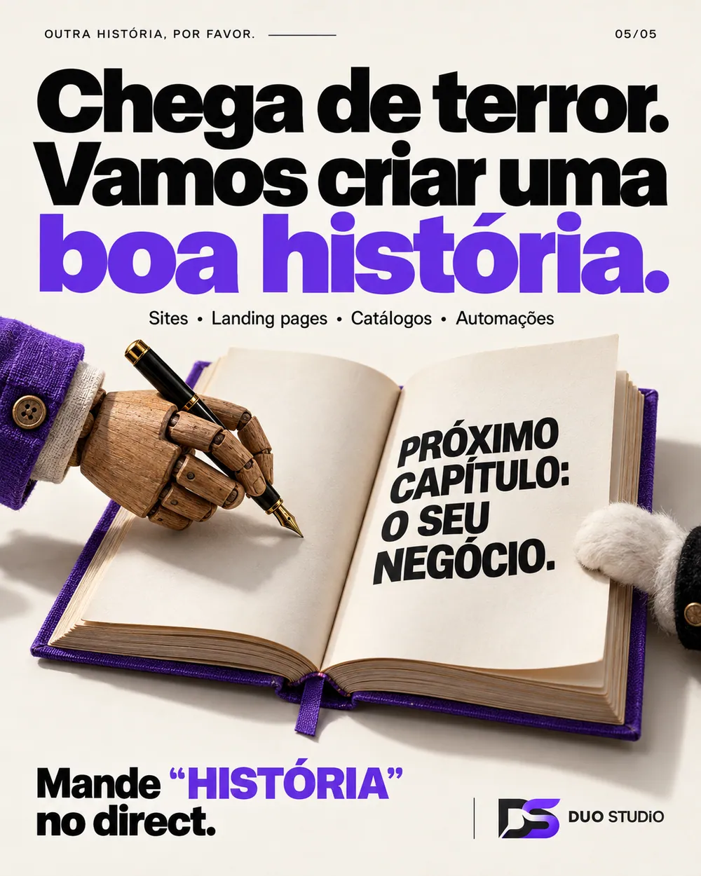 Arte da Duo Studio — Chega de terror. Vamos criar uma boa história.