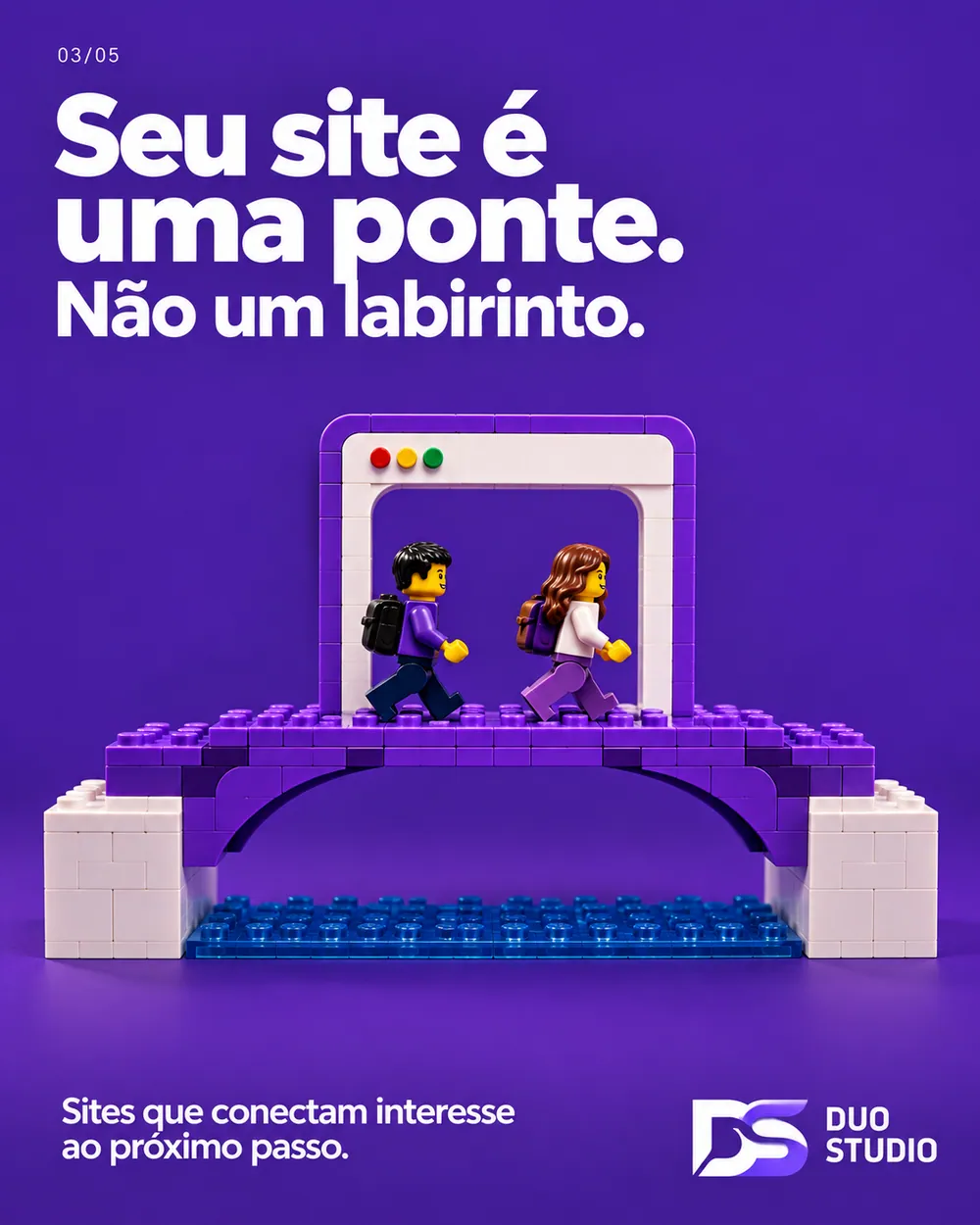 Arte da Duo Studio — Seu site é uma ponte. Não um labirinto.