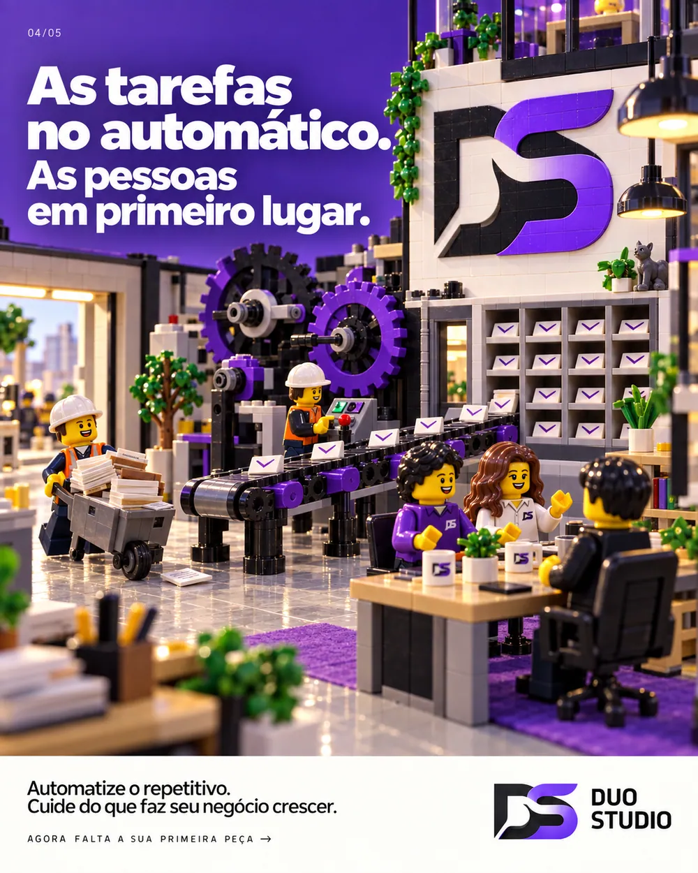Arte da Duo Studio — As tarefas no automático. As pessoas em primeiro lugar.